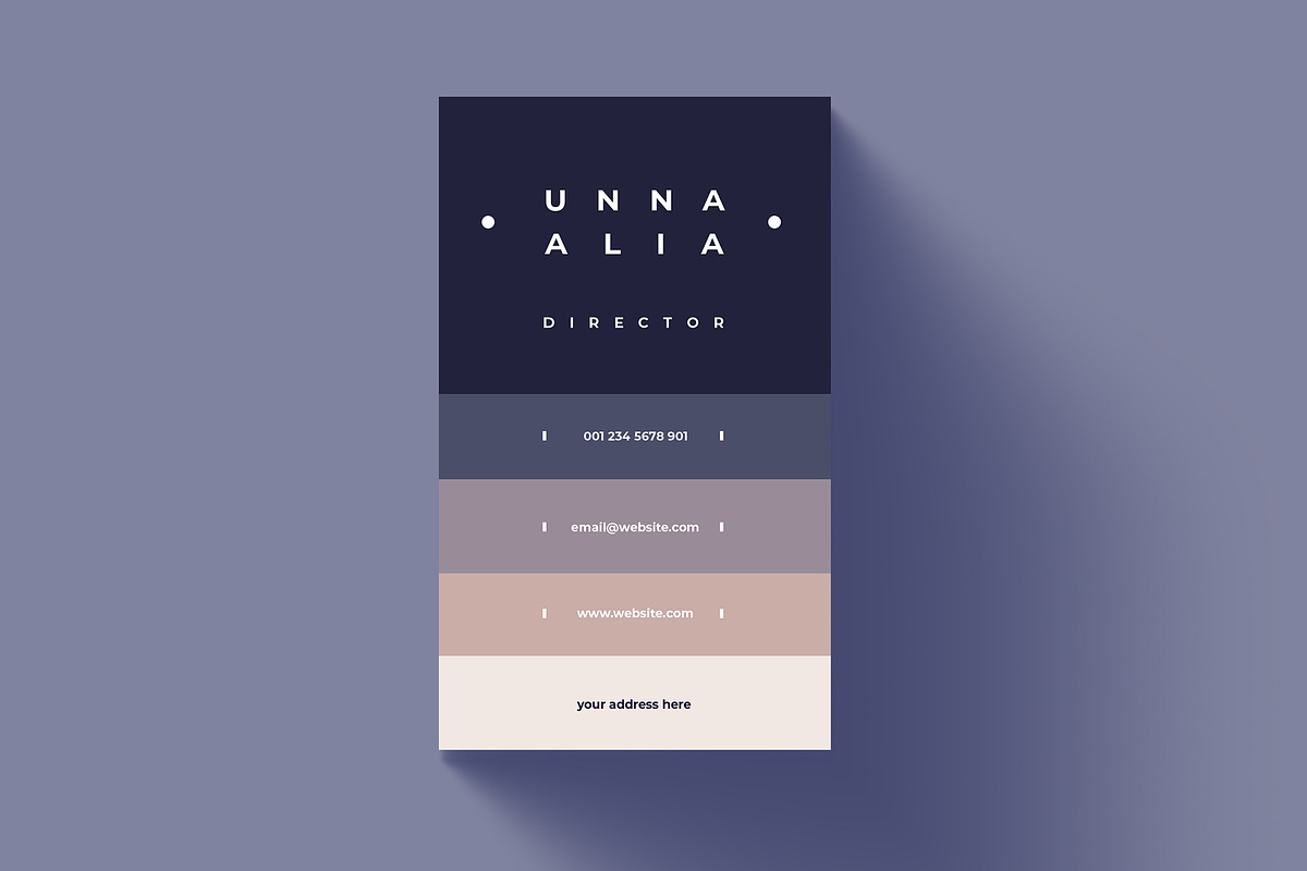Unna Personal Business Card Template, a Business Card Template by Meknya (Photo 6 of 7)
