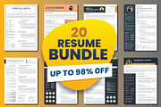 Resume Templates CV Bundle, a Resume Template by X-Type (Thumbnail 1 of 21)