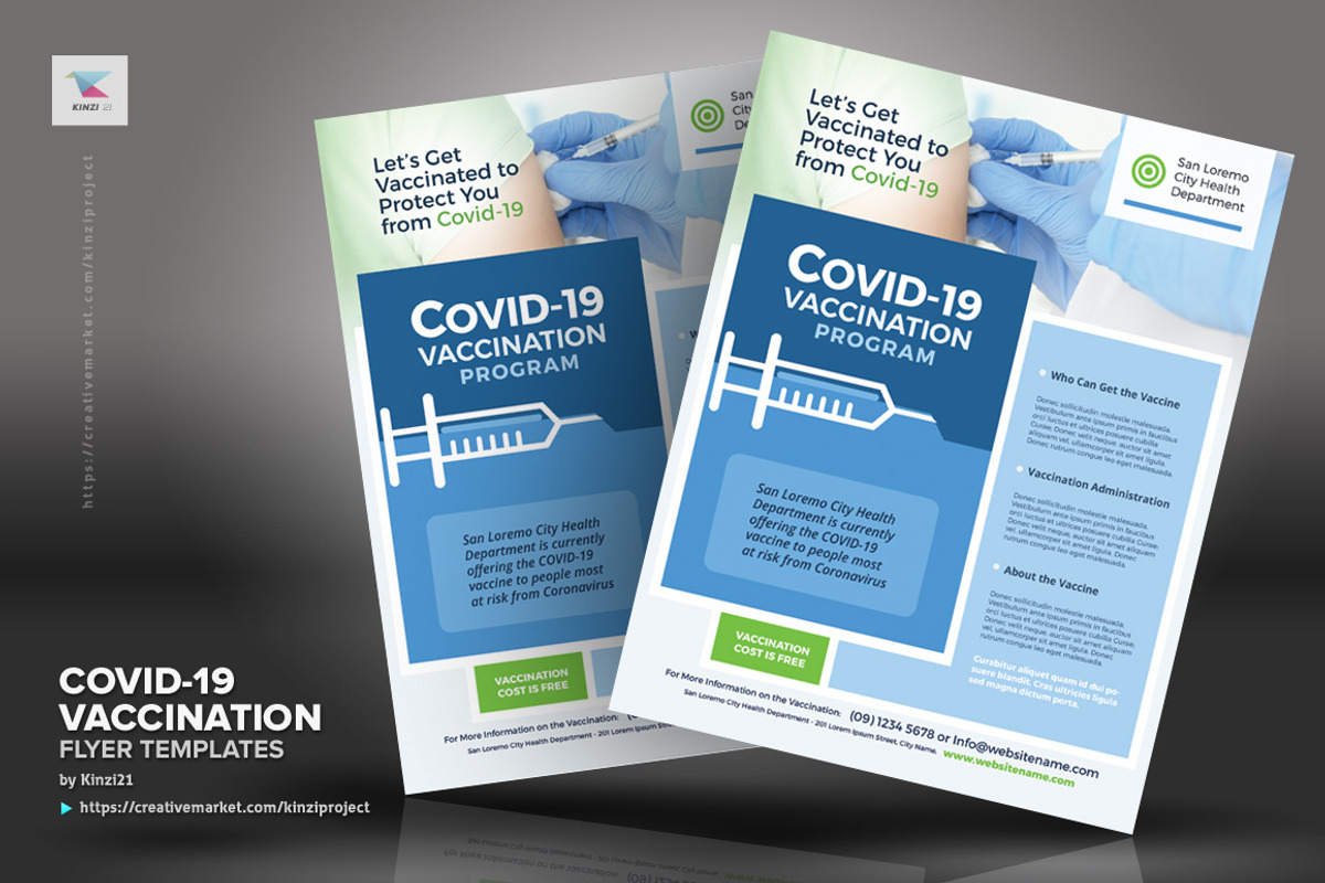 Covid-19 Vaccination Flyer Templates, a Flyer Template by kinzi21 (Photo 3 of 4)