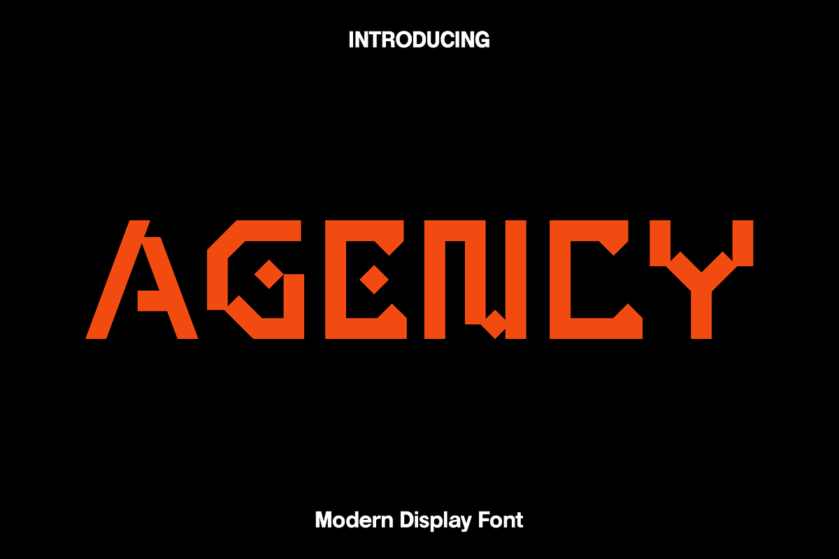 Agency - Futuristic Display Font, a Sans Serif Font by Luna Shop (Photo 1 of 4)