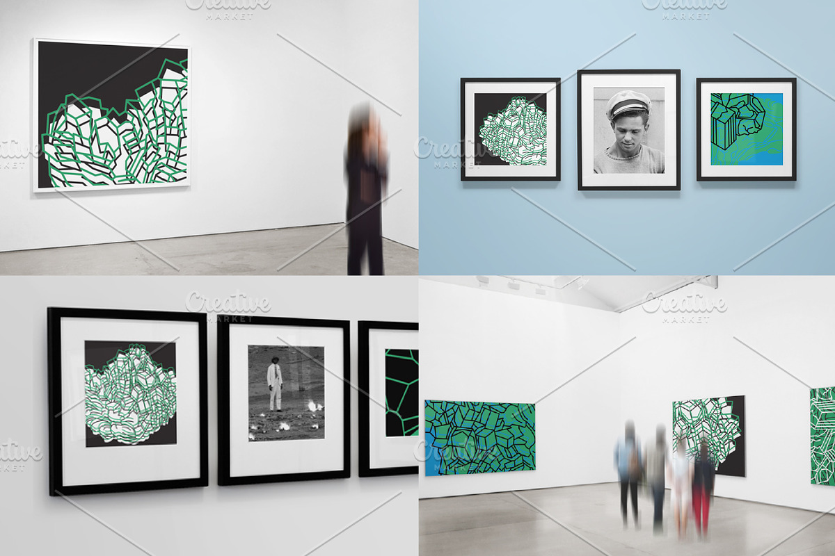 Gallery exhibition mockups, a Print Template by Formelier (Photo 2 of 5)