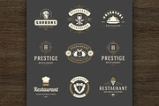 36 Restaurant Logos and Badges, a Branding & Logo Template by Vasya Kobelev (Thumbnail 15 of 18)