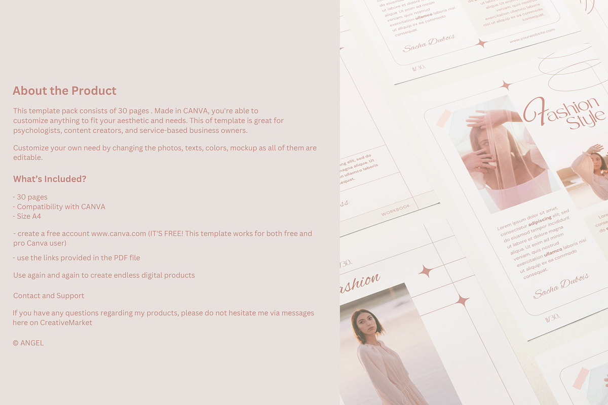 Wellness Workbook Creator Canva, a Social Media Template by ElladesignCo (Photo 2 of 8)