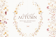 Autumn Watercolor Wildflowers, a Decorative Illustration by Altea Design Studio (Thumbnail 1 of 11)