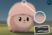 50 photoshop Fur & Texture Brushes, a Brush Add-On by Velo Graphic Studio (Thumbnail 2 of 11)