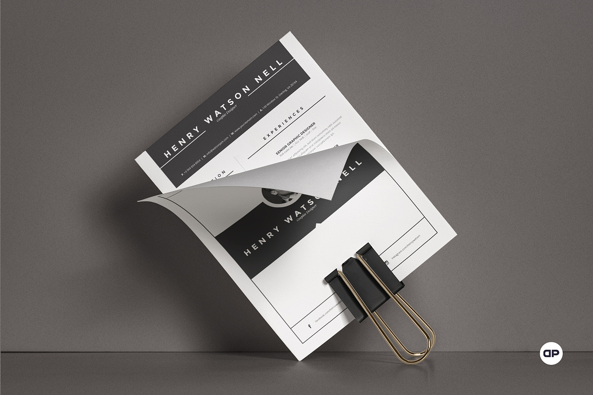Clean Resume/Cv, a Resume Template by AyshaCanvas (Photo 4 of 7)