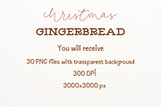 Christmas Gingerbread Watercolor PNG, a Seasonal Illustration by Maysa Art (Thumbnail 4 of 4)