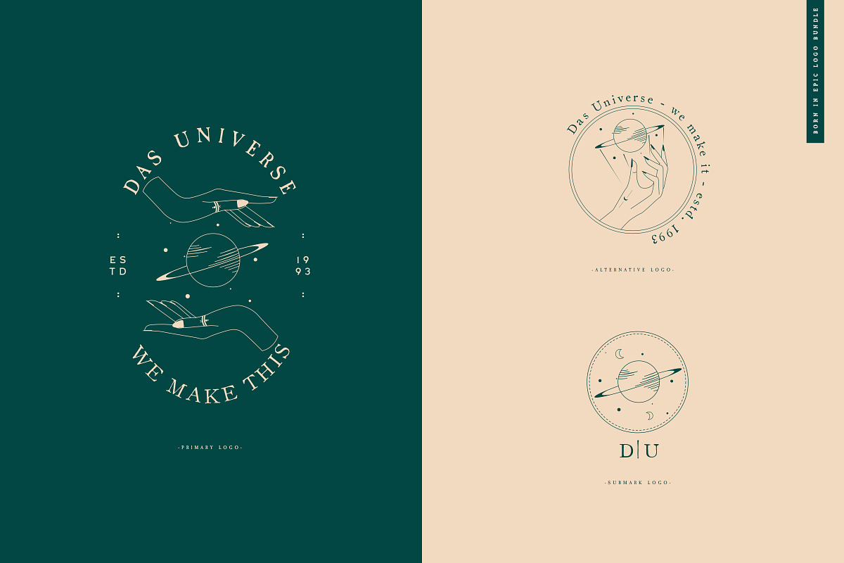 Born in Epic Logos//Updated, a Branding & Logo Template by SNIPESCIENTIST
