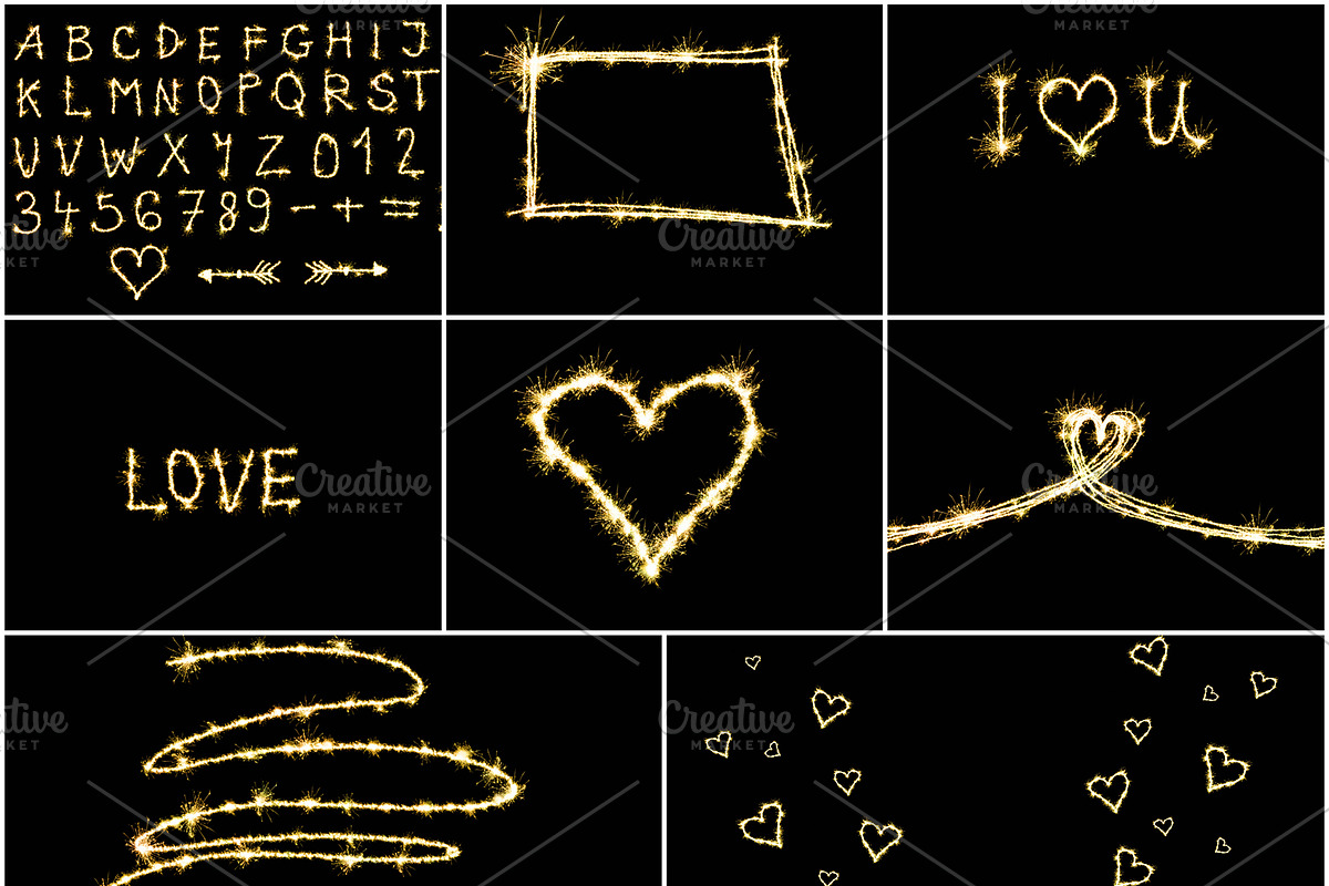 Valentine's sparklers Overlays, an Object Graphic by ArtuscoDesign (Photo 6 of 6)