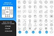 Artificial intelligence icon set, an Outline Icon by Icons (Thumbnail 2 of 3)