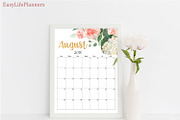 Wall Calendar 2018 2019 Letter Size, a Templates & Theme by EasyLifePlanners (Thumbnail 5 of 10)
