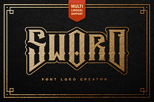 Sword Font Logo Creator, a Serif Font by Harry Kasyanov