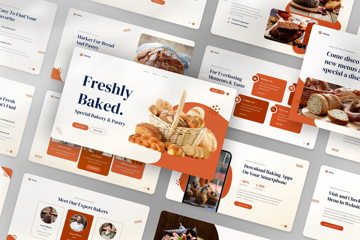 Bakery & Pastry PowerPoint, a Presentation Template by SquidPixey (Photo 6 of 7)