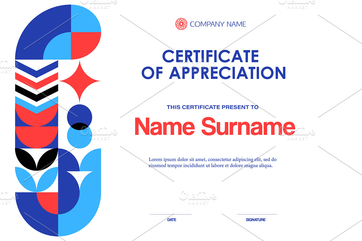 Certificate of appreciation, a Decorative Illustration by Vector Tradition
