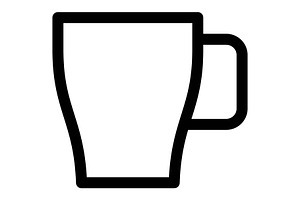 Mug icon, an Outline Icon by Sumberpangan