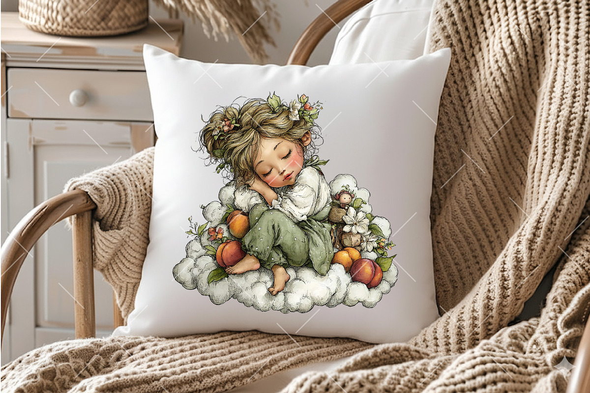 Peach Girls PNG Clipart Set, a Seasonal Illustration by OK Design (Photo 4 of 6)