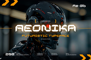 Aeonika - Futuristic Typeface