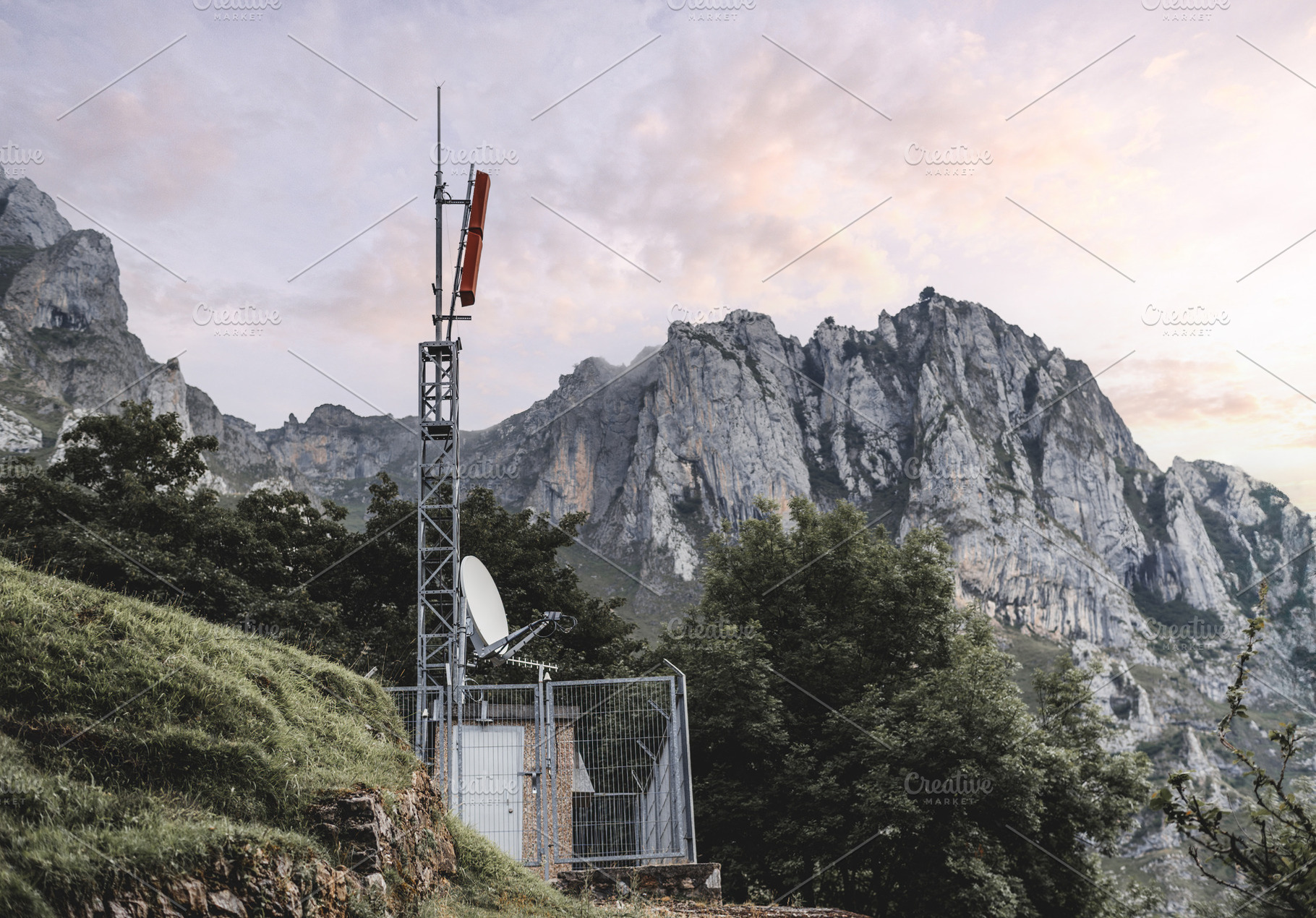 Telecom tower in Picos de Europa, a Technology Photo by SkyNext