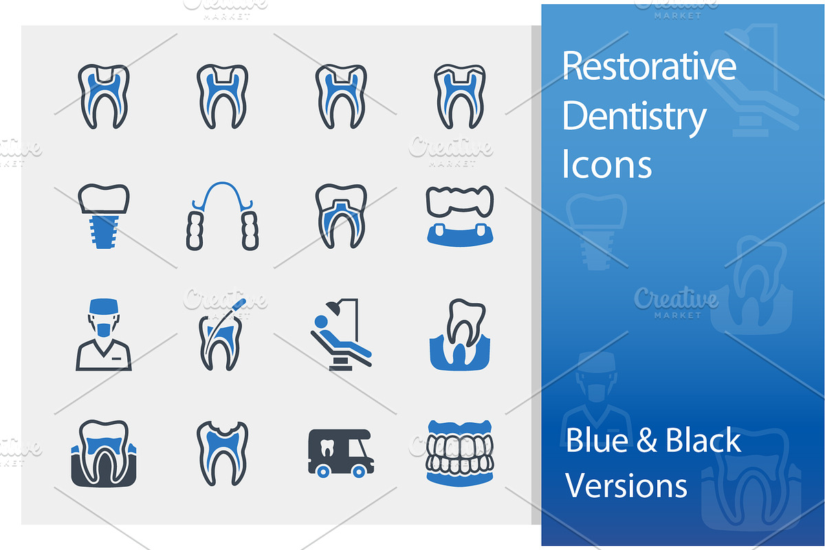 Restorative Dentistry Icons, an Icon by introwiz1 (Photo 1 of 3)