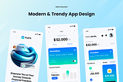 Financial Management UI Mobile Apps, an UI Kit Template by SquidPixey (Thumbnail 2 of 3)