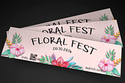 Floral festival event ticket, an Invitation Template by Konakchiev (Thumbnail 1 of 3)
