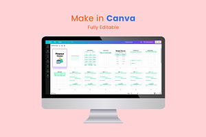 Editable Finance Planner Canva