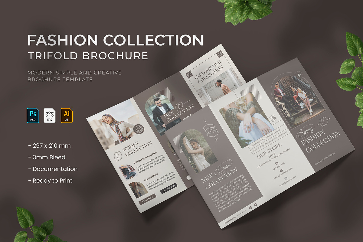 Fashion Collection Trifold Brochure, a Print Template by VUNIRA (Photo 1 of 3)
