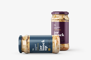 Whole Mushroom Jar Mockup Set