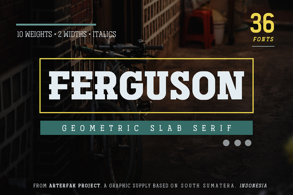 Ferguson Slab Font Family, a Slab Serif Font by Arterfak Project (Photo 1 of 10)