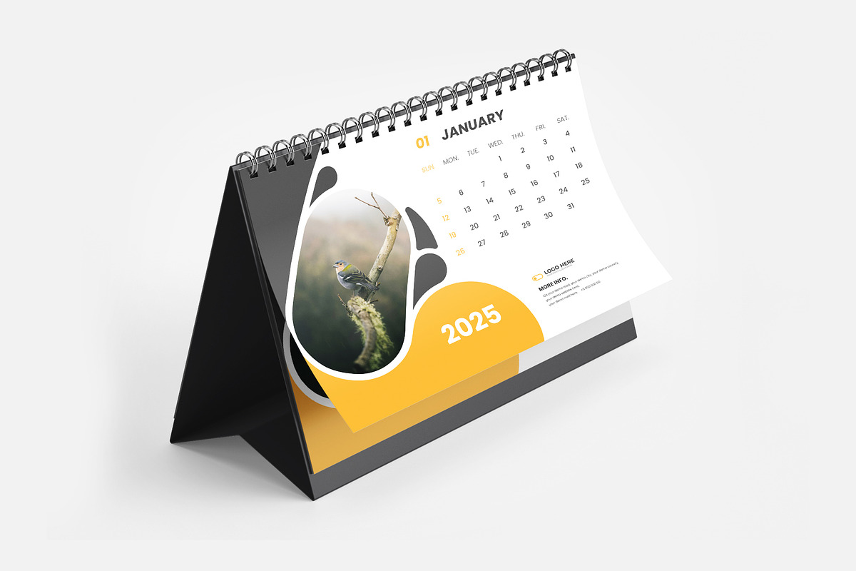 2025 desk calendar design template, a Stationery Template by Tanmoy Topu
