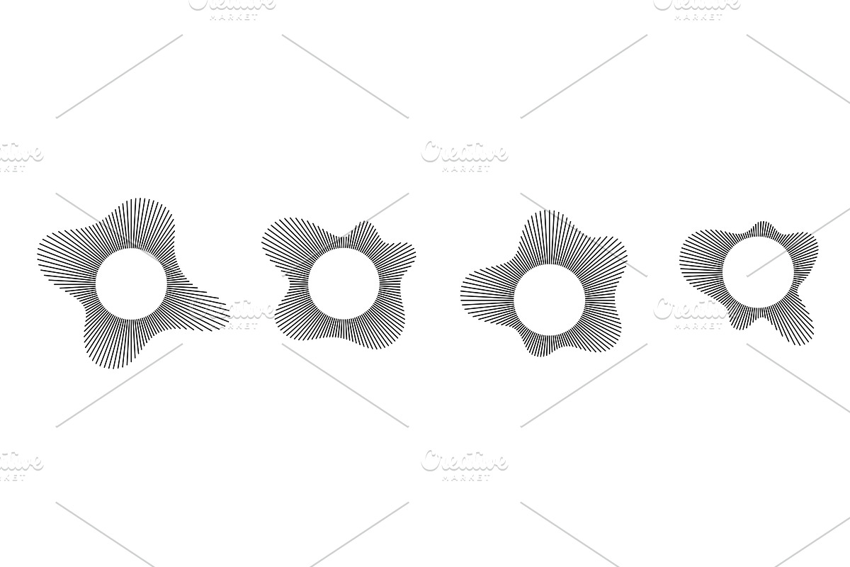 Circular sound wave patterns with, an Illustration by YuliiaOsadcha