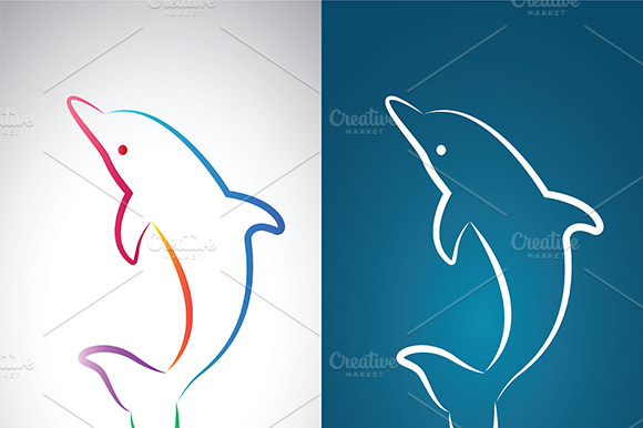 Vector Image Of An Dolphin Design