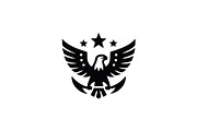 Eagle Anchor Emblem Silhouette, a Branding & Logo Template by Vectorium Studio (Thumbnail 2 of 2)
