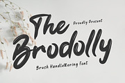 the Brodolly - Brush Handwritten Fon, a Handwritten Font by productype1 (Thumbnail 1 of 8)