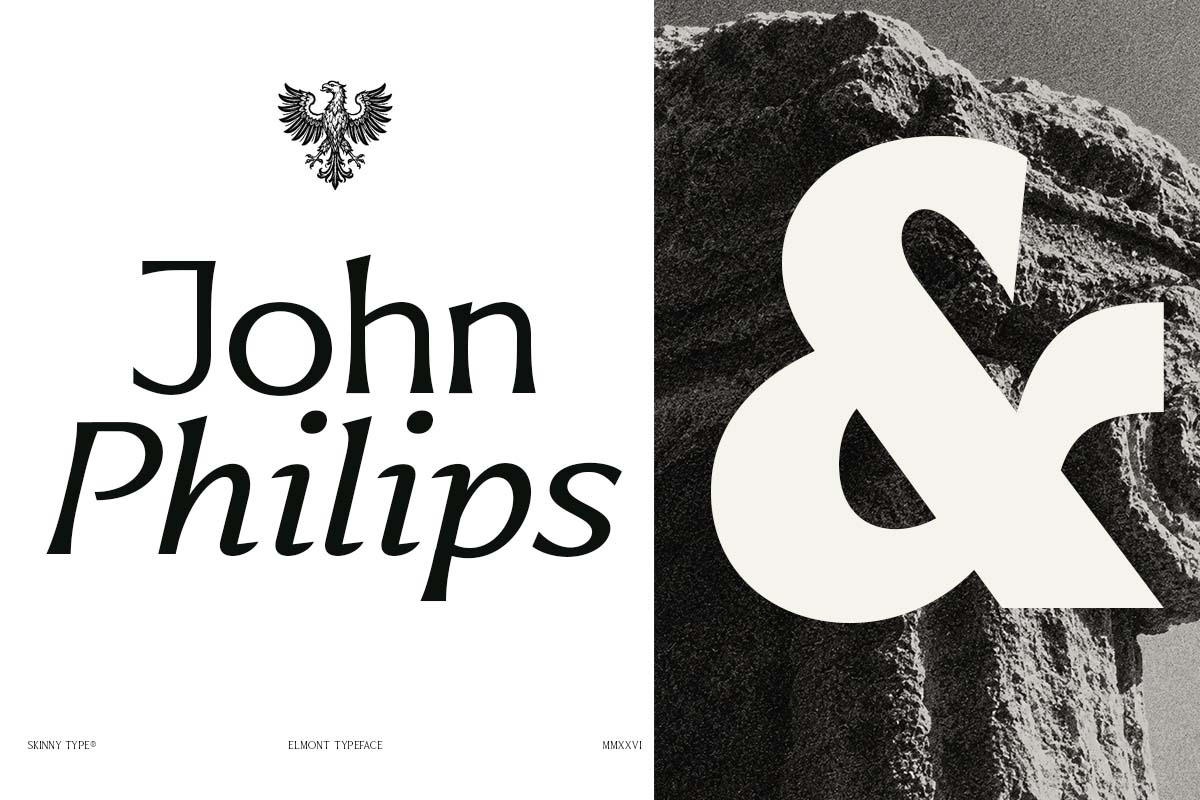 Elmont | 18 Fonts, a Serif Font by Skinny Type (Photo 9 of 10)