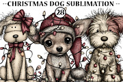Christmas Dog Sublimation, an Illustration by CreationArt (Thumbnail 1 of 5)