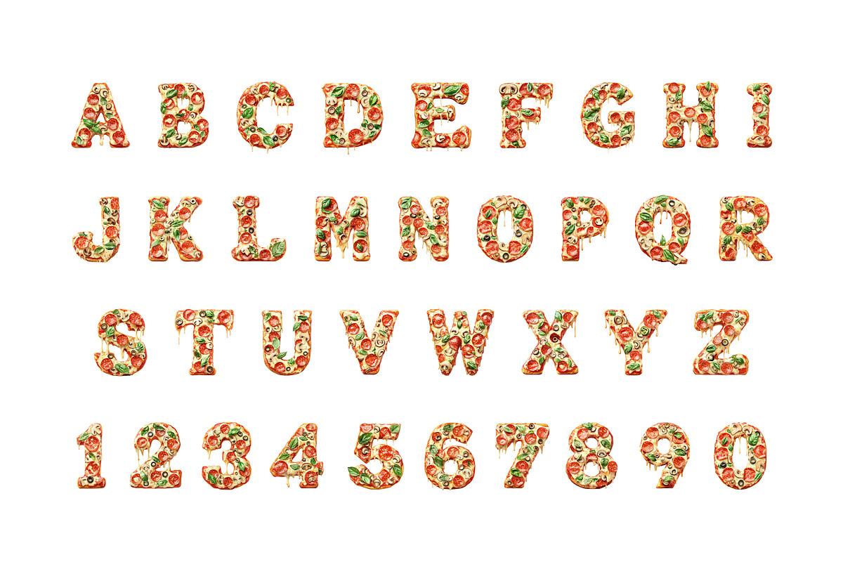 Pizza, a Symbol Font by Loudoun Design Co. (Photo 2 of 6)