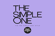 The Simple One Font, a Sans Serif Font by Happy Creators Co. (Thumbnail 1 of 3)