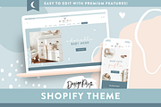 Baby Blue Shopify Theme, a Shopify Template by Design Pixie (Thumbnail 1 of 10)
