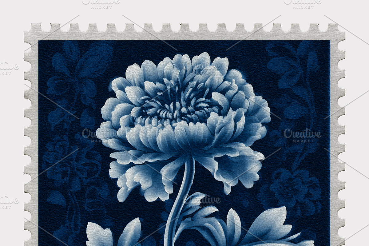 Lupa Co · Cyanotype Botanical Stamps, a Texture Illustration by milatovar (Photo 4 of 18)