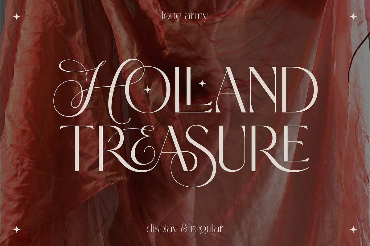 Holland Treasure - Display & Regular, a Sans Serif Font by LoneArmy (Photo 1 of 10)