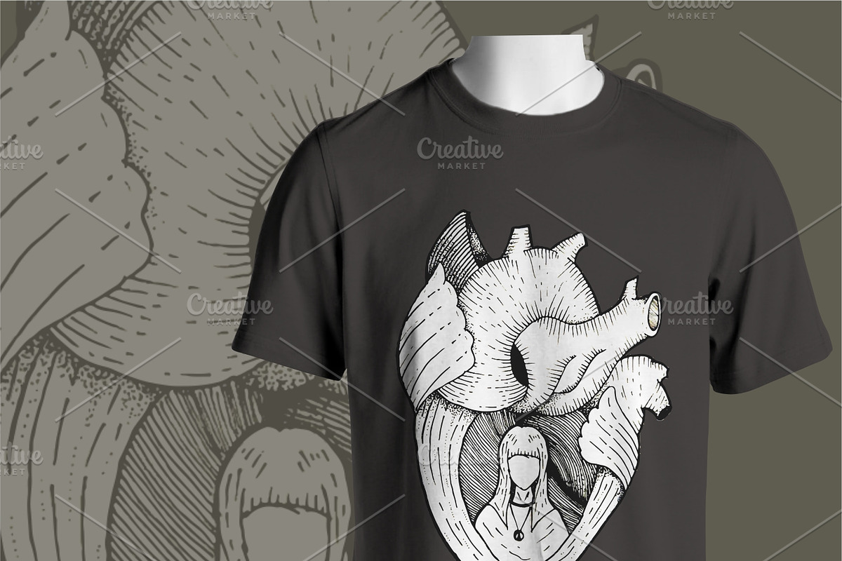 Heart Illustration with Inner Girl, an Object Illustration by Dikdoots (Photo 2 of 3)