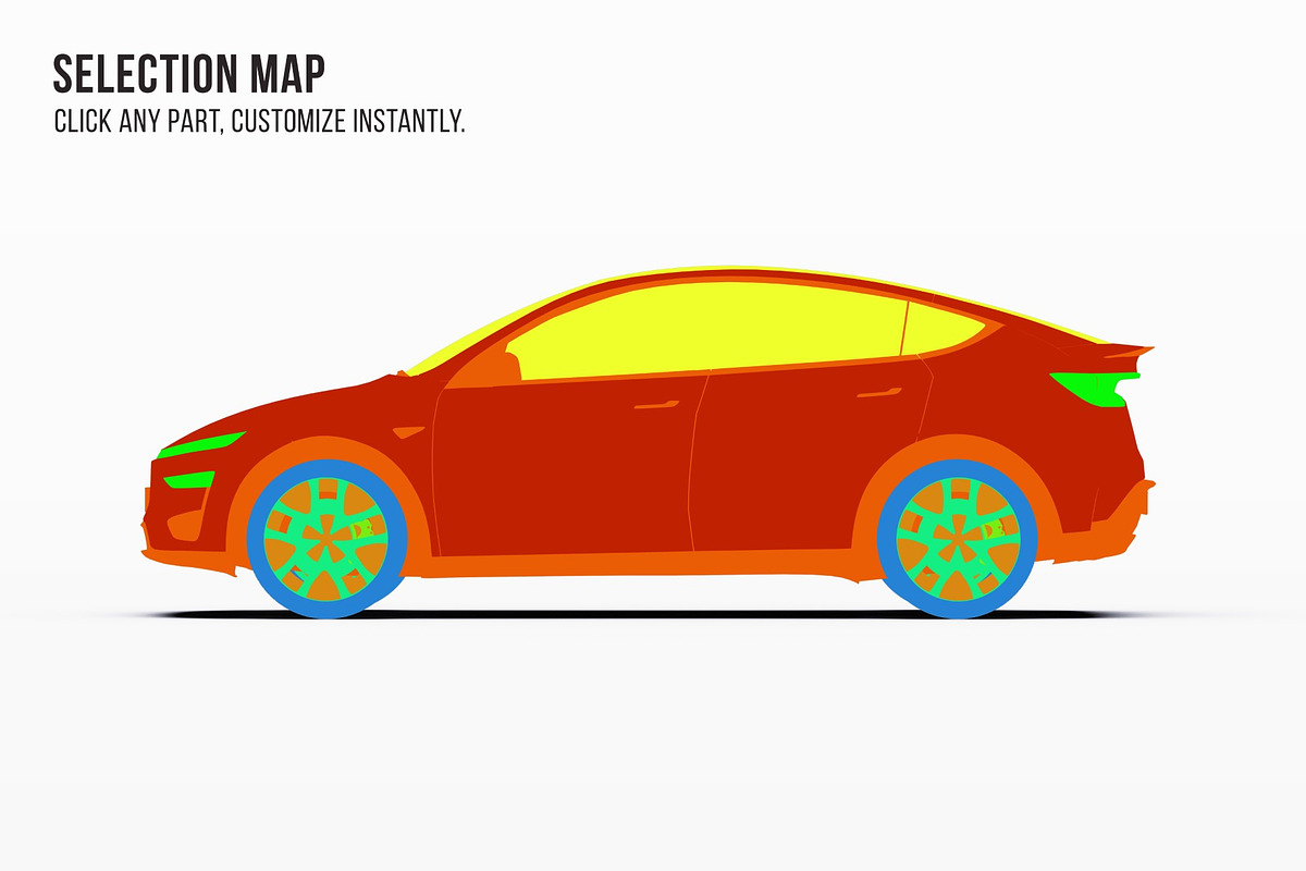 2026 Performance EV Crossover Set, an Advertising Mockup by Halal Graphic Studio (Photo 6 of 12)