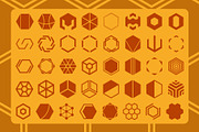 40 Hexagon Logo Bases, a Branding & Logo Template by UoaHH (Thumbnail 2 of 2)