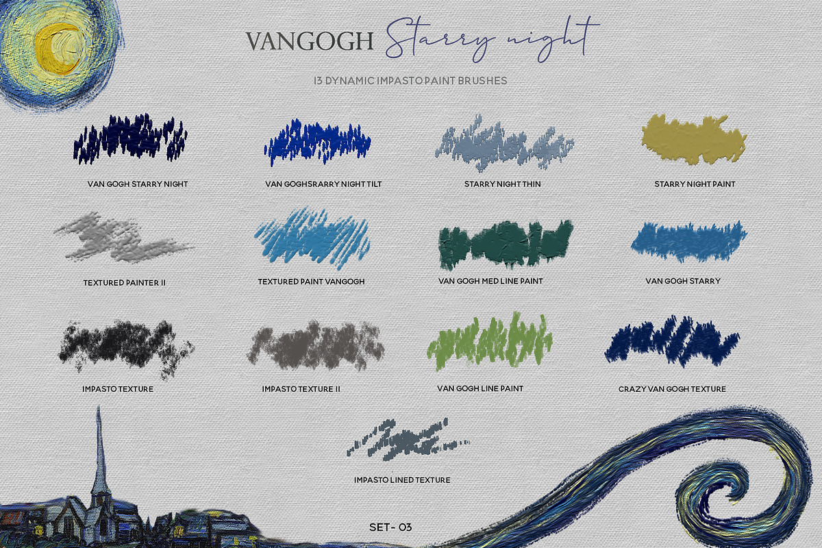 VanGogh Paint Photoshop Brush Bundle, a Brush Add-On by Photohacklovers (Photo 4 of 9)