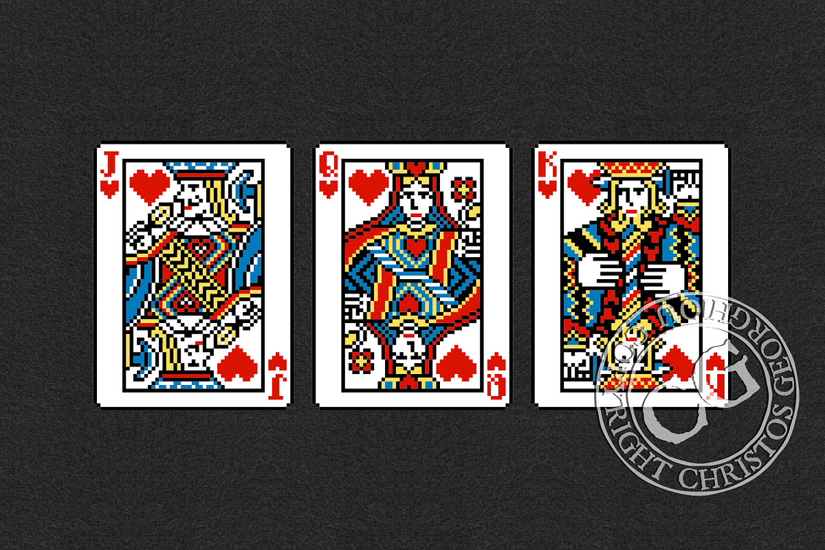 Pixel Art Novelty Playing Card Deck, an Object Graphic by Christos Georghiou (Photo 1 of 10)