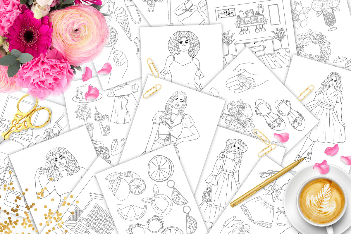 Coloring Book Summer 2, a Person Illustration by GlamArtZhanna (Photo 1 of 6)