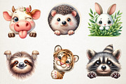 Quirky Animal Peeking Clipart, an Illustration by RobertsArt (Thumbnail 7 of 7)