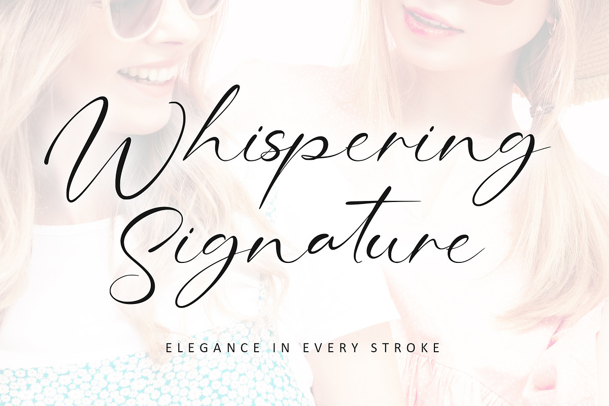 Whispering Signature, a Handwritten Font by Letterara (Photo 1 of 11)