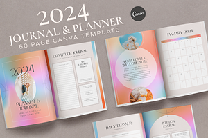 2024 Journal Planner Canva Template